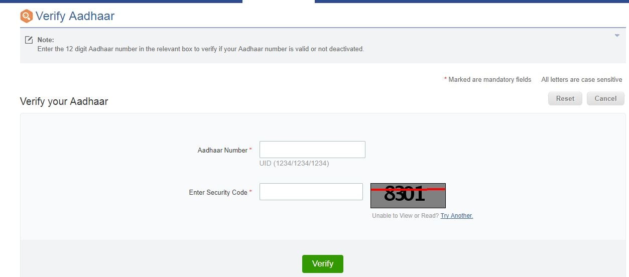 Aadhaar Verification