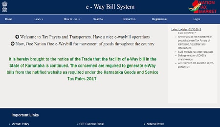 Eway bill registration Step 1