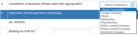 E-way bill Registration Place of Business