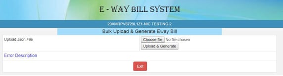 How to Use Bulk Generation Facility on the E-way Bill Portal