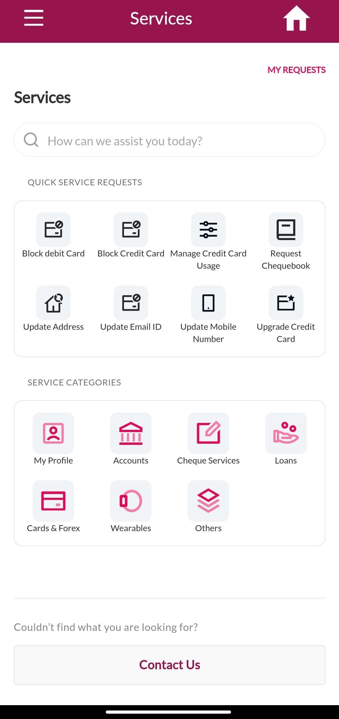 Change address of axis bank credit card