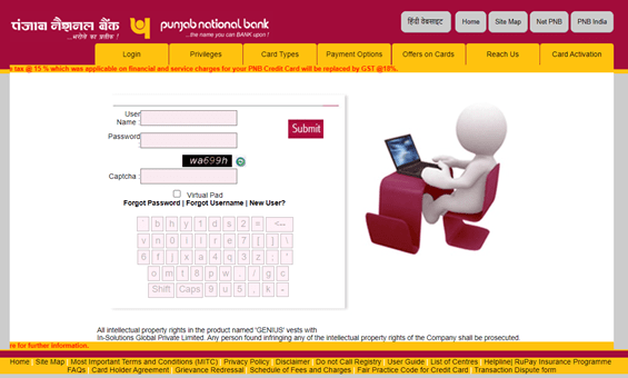 PNB CC Login
