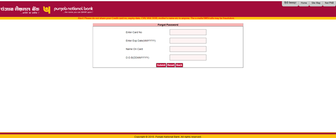 PNB CC Login