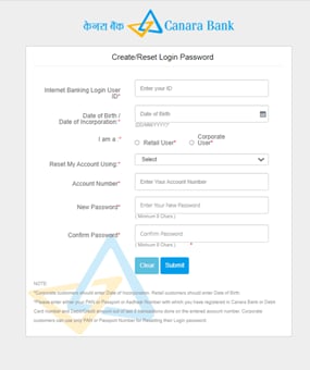 Canara Bank Credit Card Login