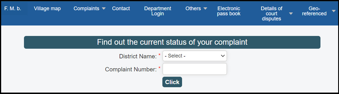 How to Track Complaint Status on MeeBhoomi Portal