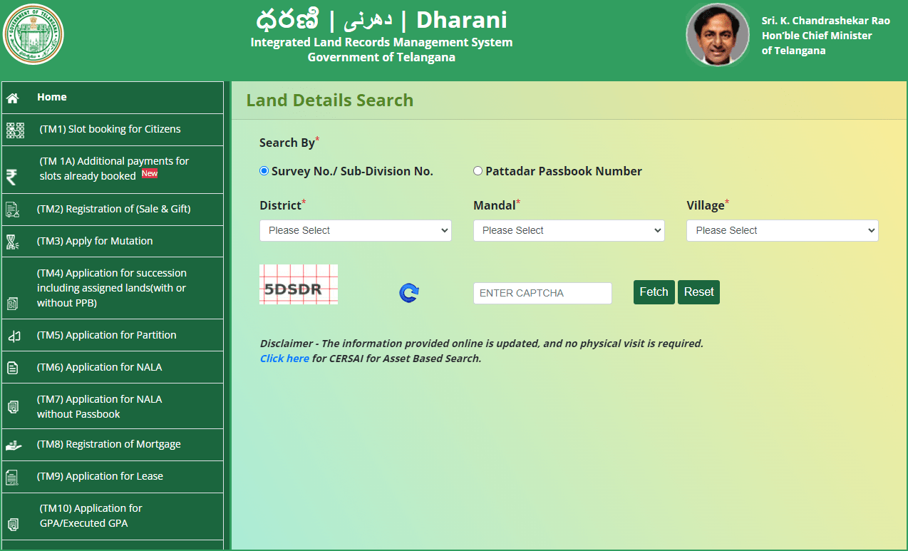 Check out Dharani Kerala Portal