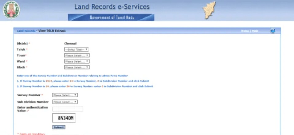 Patta Chitta - Tamil Nadu Land Records
