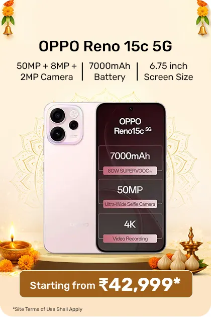Oppo Reno 15c 5g Smartphone, 8gb Ram, 256gb Storage, Elegant Design - Afterglow Pink