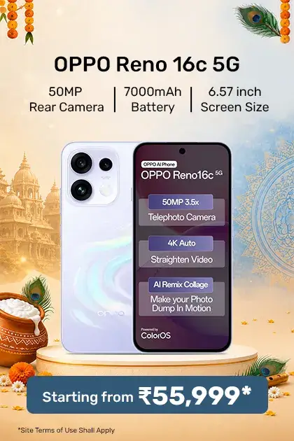 Oppo Reno 16c 5g Smartphone, 12gb Ram, 256gb Storage - Stellar Purple