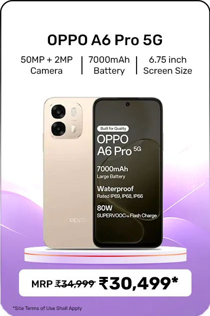 Oppo A6 Pro 5g Smartphone, 8gb Ram, 256gb Storage, Elegant Design - Aurora Gold