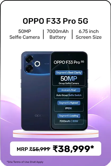 Oppo F33 Pro 5g Smartphone, 8gb Ram, 128gb Storage - Starry Blue