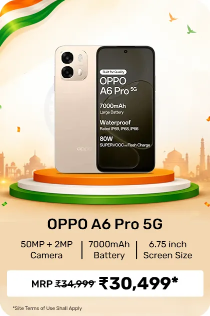 Oppo A6 Pro 5g Smartphone, 8gb Ram, 256gb Storage, Elegant Design - Aurora Gold