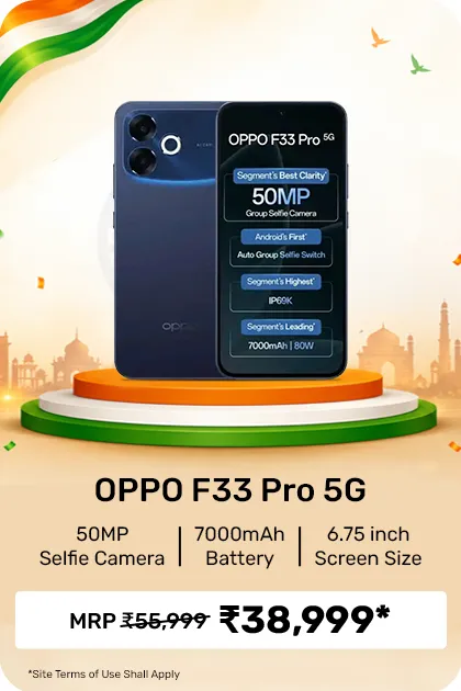 Oppo F33 Pro 5g Smartphone, 8gb Ram, 128gb Storage - Starry Blue