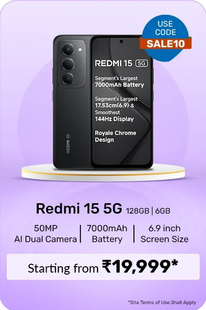 Redmi 15 5G Midnight Black 6GB + 128GB