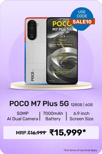 POCO M7 Plus 5G, Chrome Silver (6GB, 128GB)