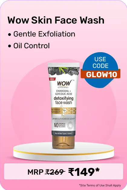 Wow Skin Science Charcoal + Glycolic Acid Detoxifying Face Wash