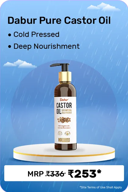 Dabur Cold Pressed 100% Pure Castor (arandi) Oil - 200ml